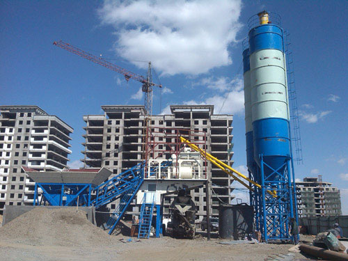 YHZS60 mobile concrete batching plant